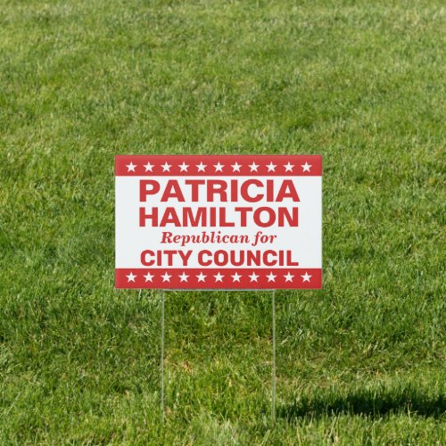 Political Campaign Easy Edit Custom Yard Sign