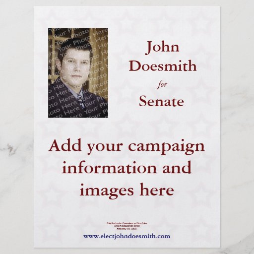 Political Campaign Flyer Template | Zazzle