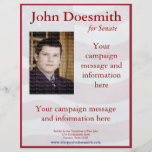 Political Campaign Flyer Template at Zazzle