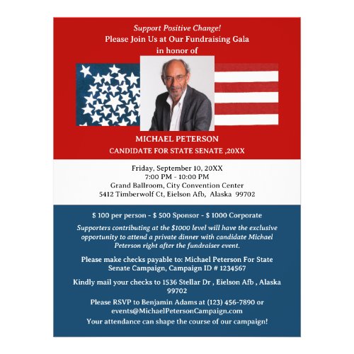Political Campaign fundraiser Event Flyer