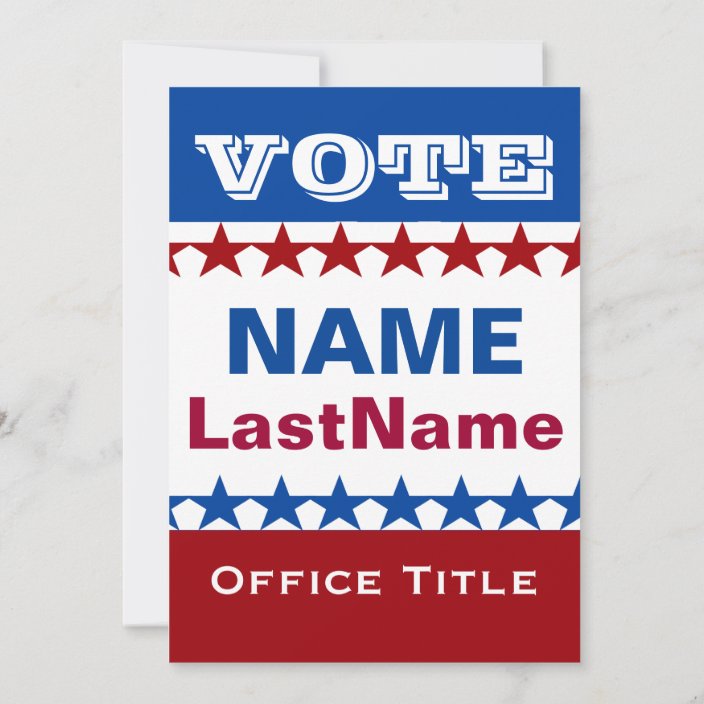 Political Campaign Invitation | Zazzle