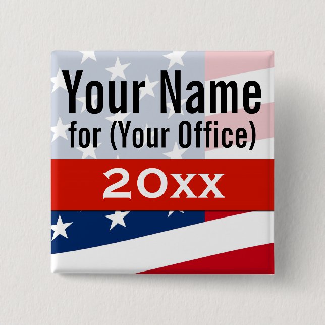 Political Campaign Non-Partisan Create Your Pinback Button (Front)