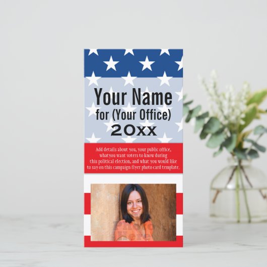 Political Campaign Non-Partisan Printed Candidate (Standing Front)