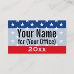 Political Campaign Non-Partisan Printed Candidate Business Card