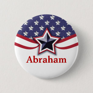 Political Campaign Patriotic Election Name Tags Pinback Button