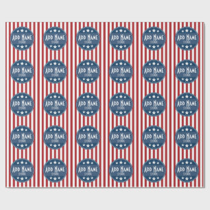 Political Campaign - Patriotic Stars and Stripes Wrapping Paper