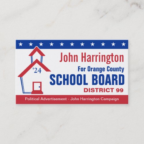 Political Campaign _ School Board Business Card