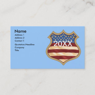 Political Campaign Shield custom nam Business Card