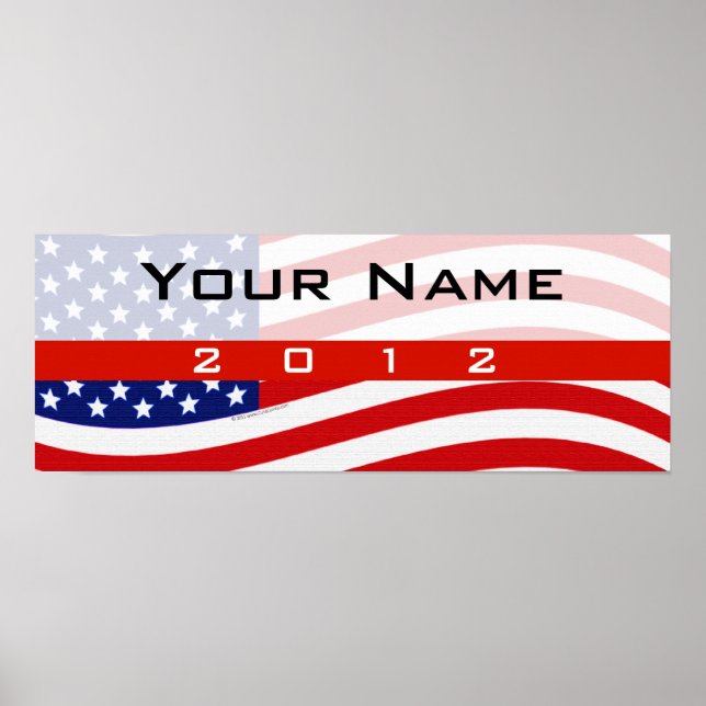 Political Campaign Sign Printing, Stars and Stripe (Front)