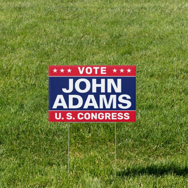 Political Campaign Simple Custom Yard Sign (Insitu)