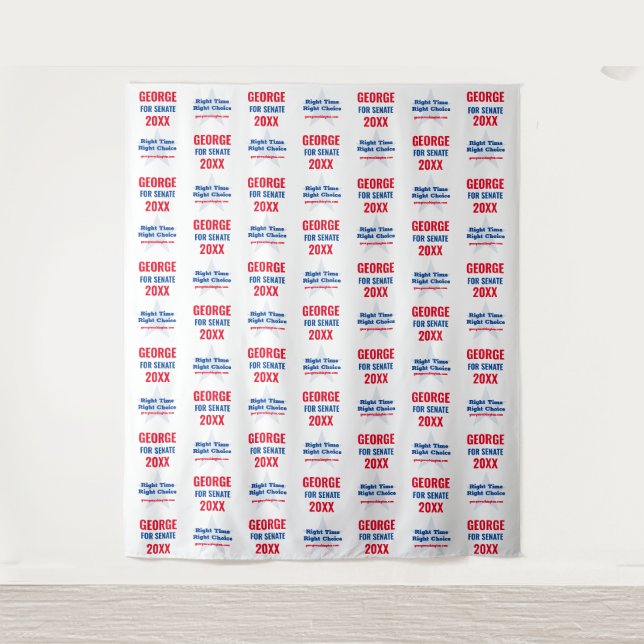 Political Campaign | Step and Repeat Backdrop (Front)