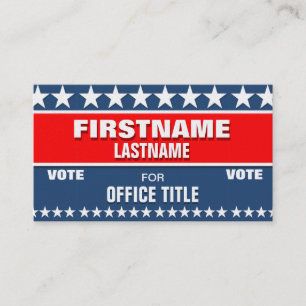 Political Campaign Template Business Card
