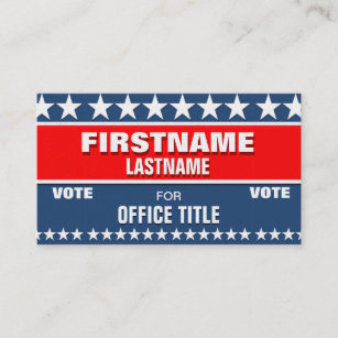 Political Campaign Template Business Card