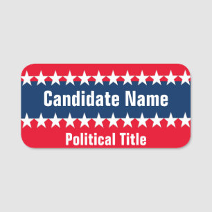 Political Campaign Template Name Tag
