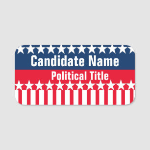 Political Campaign Template Name Tag