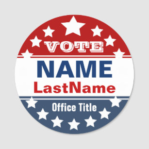 Election Official Name Badge - 4 x 2