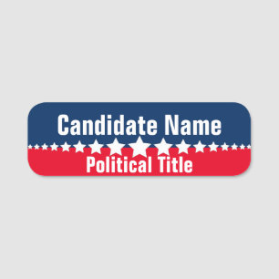 Political Campaign Template Name Tag