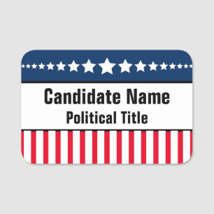 Political Campaign Template Name Tag