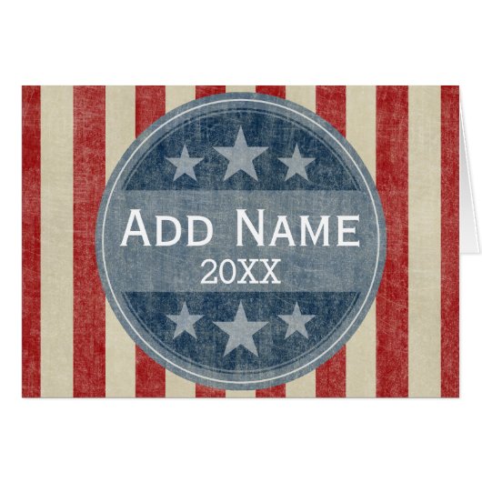 Political Campaign - vintage stars and stripes (Front Horizontal)