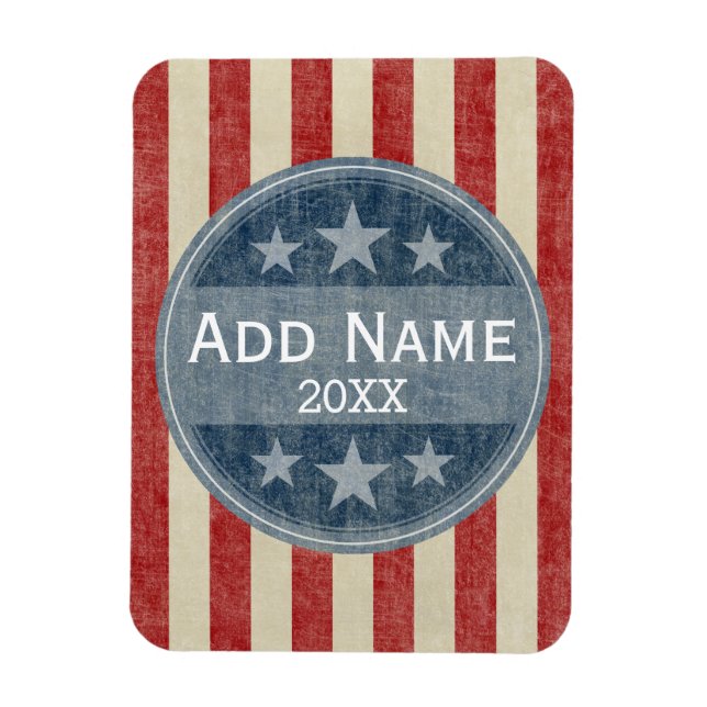 Political Campaign - vintage stars and stripes Magnet (Vertical)