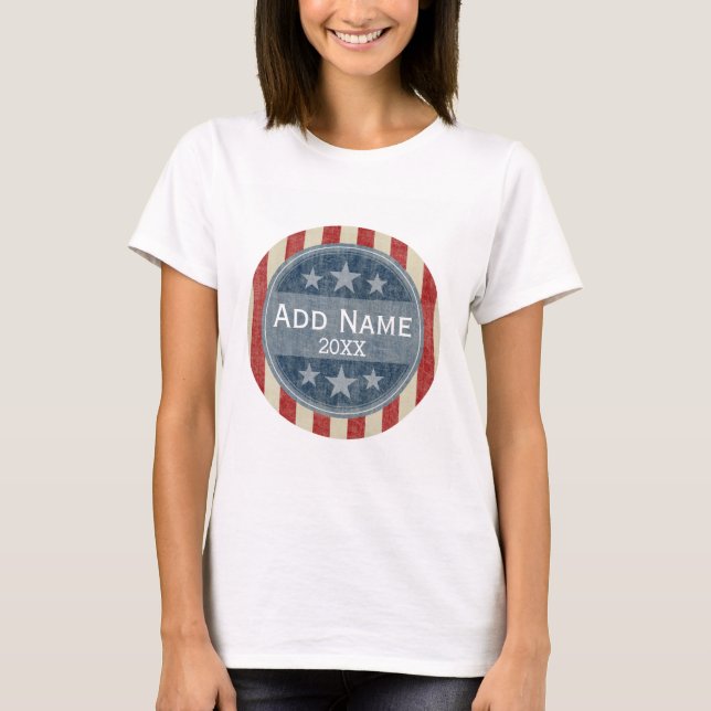 Political Campaign - vintage stars and stripes T-Shirt (Front)