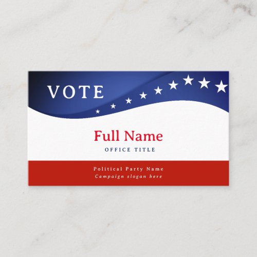Political Campaign with QR Code Business Card