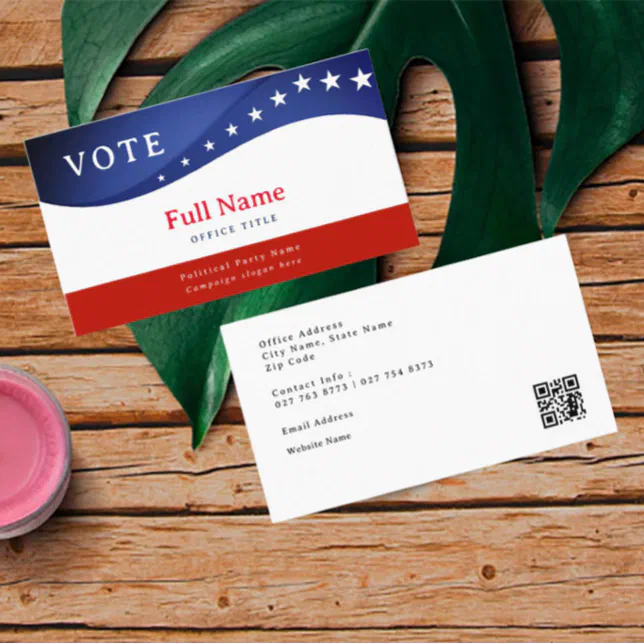 Political Campaign with QR Code Business Card | Zazzle