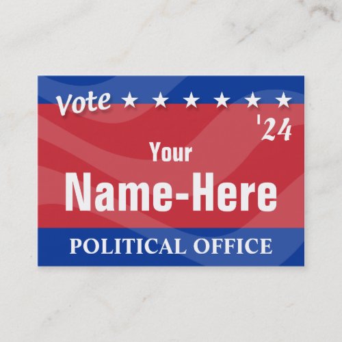 Political Campaign with QR Tag Business Cards