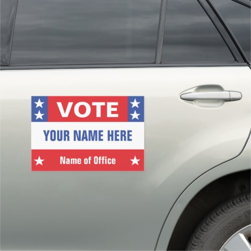 Political Campaign with red white blue stars Car Magnet