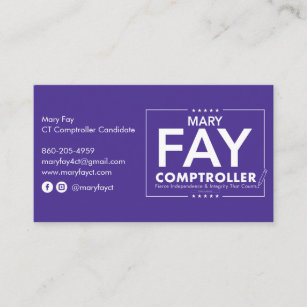 Political Candidate Logo QR Code Social Media Business Card