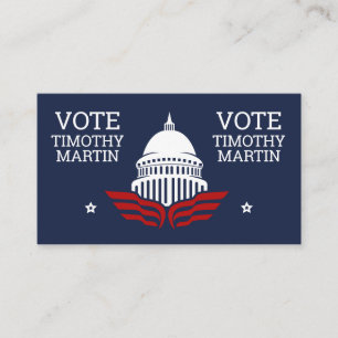 Political Candidate Vote Business Card