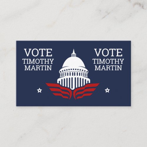 Political Candidate Vote Business Card