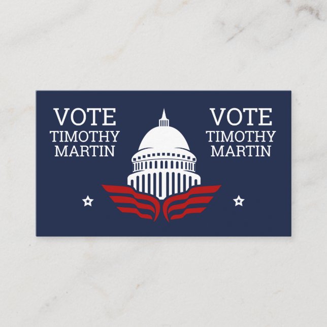 Political Candidate Vote Business Card (Front)