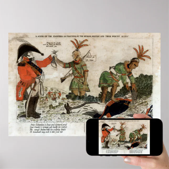 POLITICAL CARTOON WAR of 1812 Poster | Zazzle