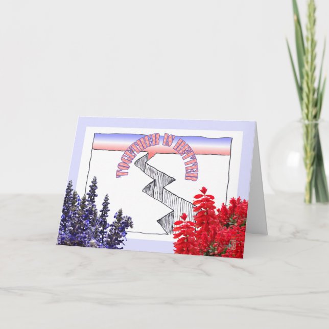 Political CHASM 5 TOGETHER Greeting Card (Front)