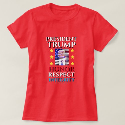 Political Christmas TRUMP HONOR RESPECT INTEGRITY  T_Shirt