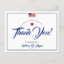 Political Donation | Patriotic Themed Thank You Postcard