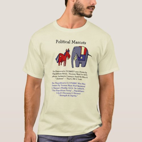 POLITICAL DONKEY  ELEPHANT T_Shirt