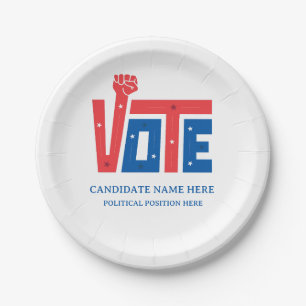  Political Election Campaign Desert or Tea Party Paper Plates