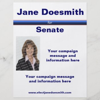 Political Election Flyer Template by campaigncentral at Zazzle