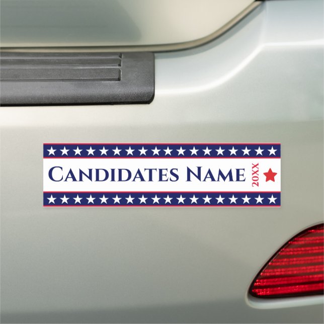Political Elections Your Candidates Name Car Magnet (In Situ)