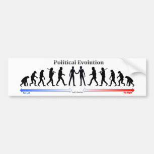 Political Evolution Bumper Sticker