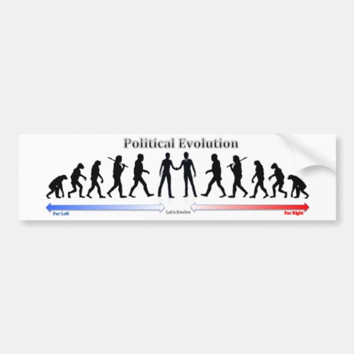 Political Evolution Bumper Sticker