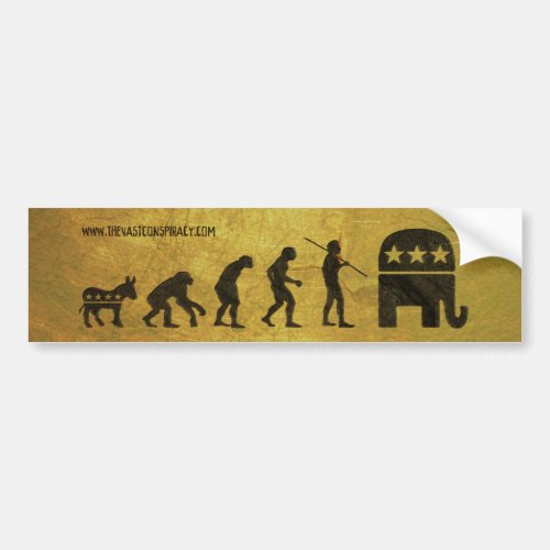 Political Evolution Bumper Sticker