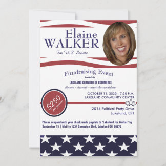 Political Fundraiser Invitation With Photo
