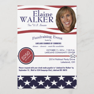 Political Fundraiser Invitation With Photo