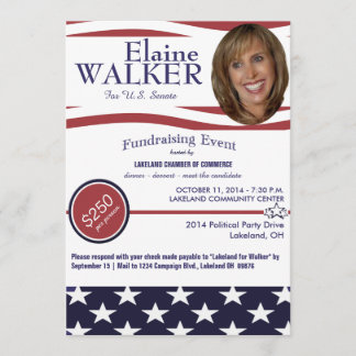 Political Fundraiser Invitation With Photo