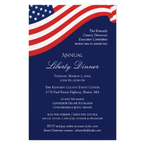 Political Fundraising American Flag Invitation