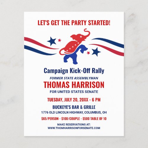 Political Fundraising Campaign Kickoff GOP 