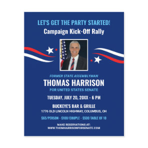 Political Fundraising Campaign Kickoff with Photo